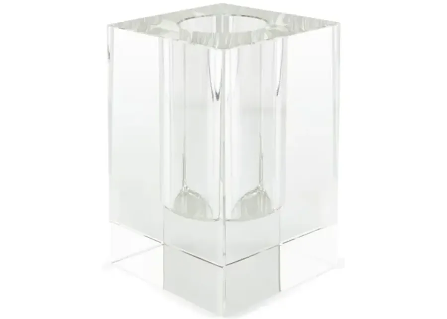 9" Swain Square Bud Vase - Crystal - Clear