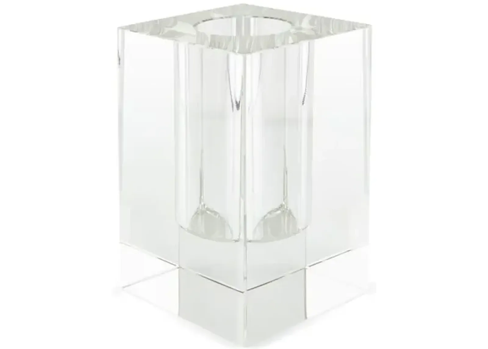 9" Swain Square Bud Vase - Crystal - Clear