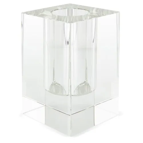 9" Swain Square Bud Vase - Crystal - Clear