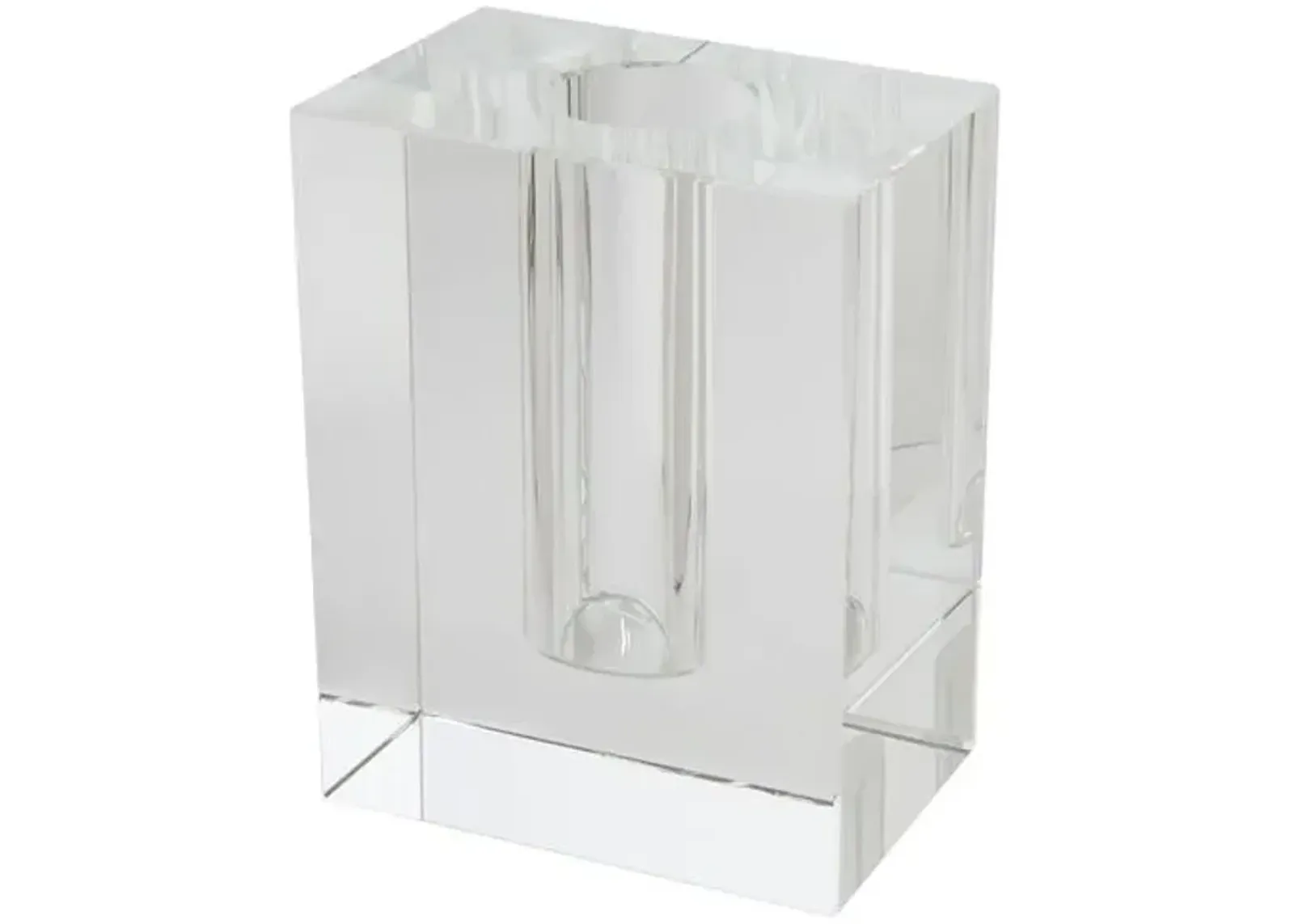 12" Swain Rectangular Bud Vase - Crystal - Clear