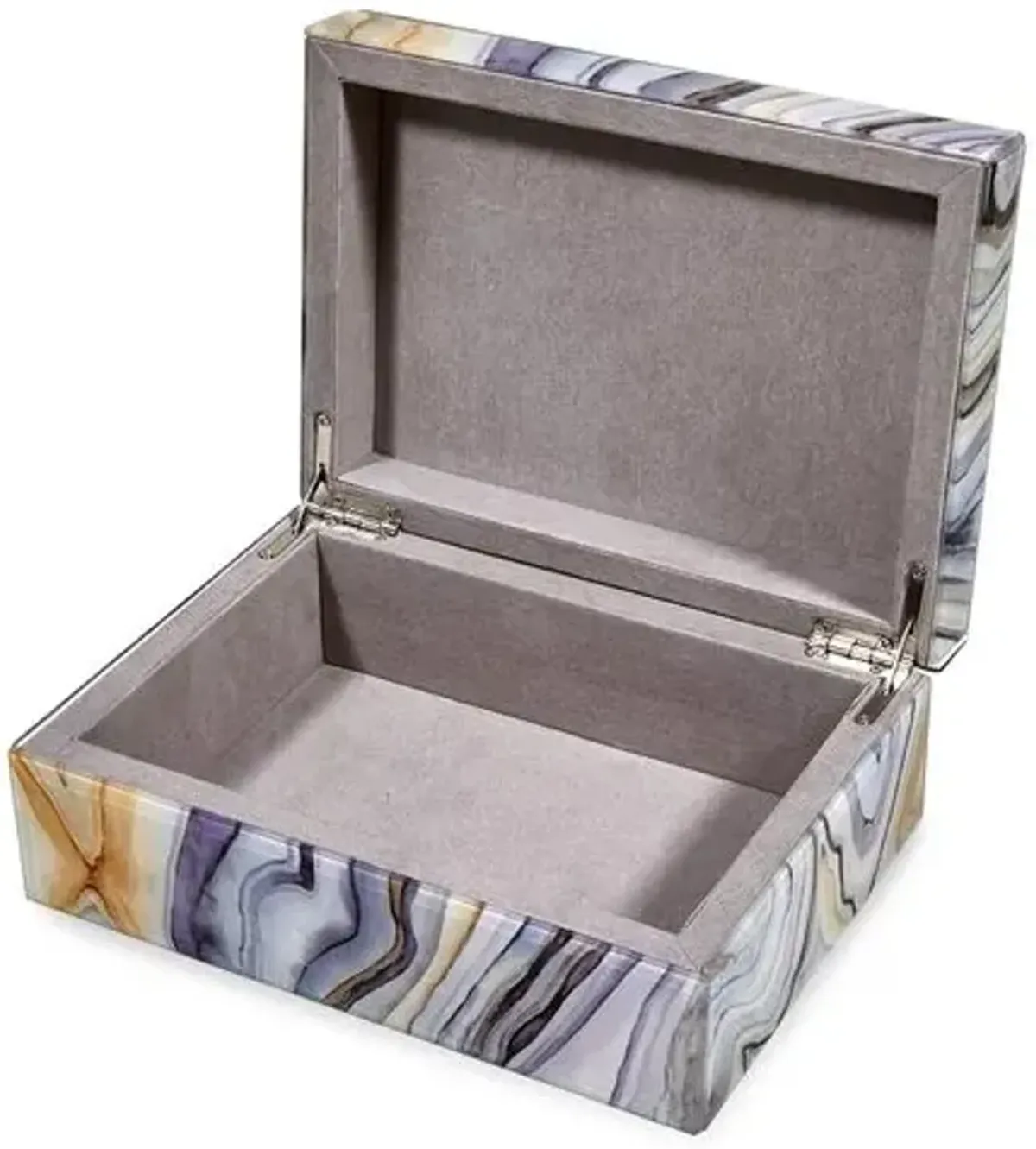 Tahoe Decorative Box - Marbled Gray