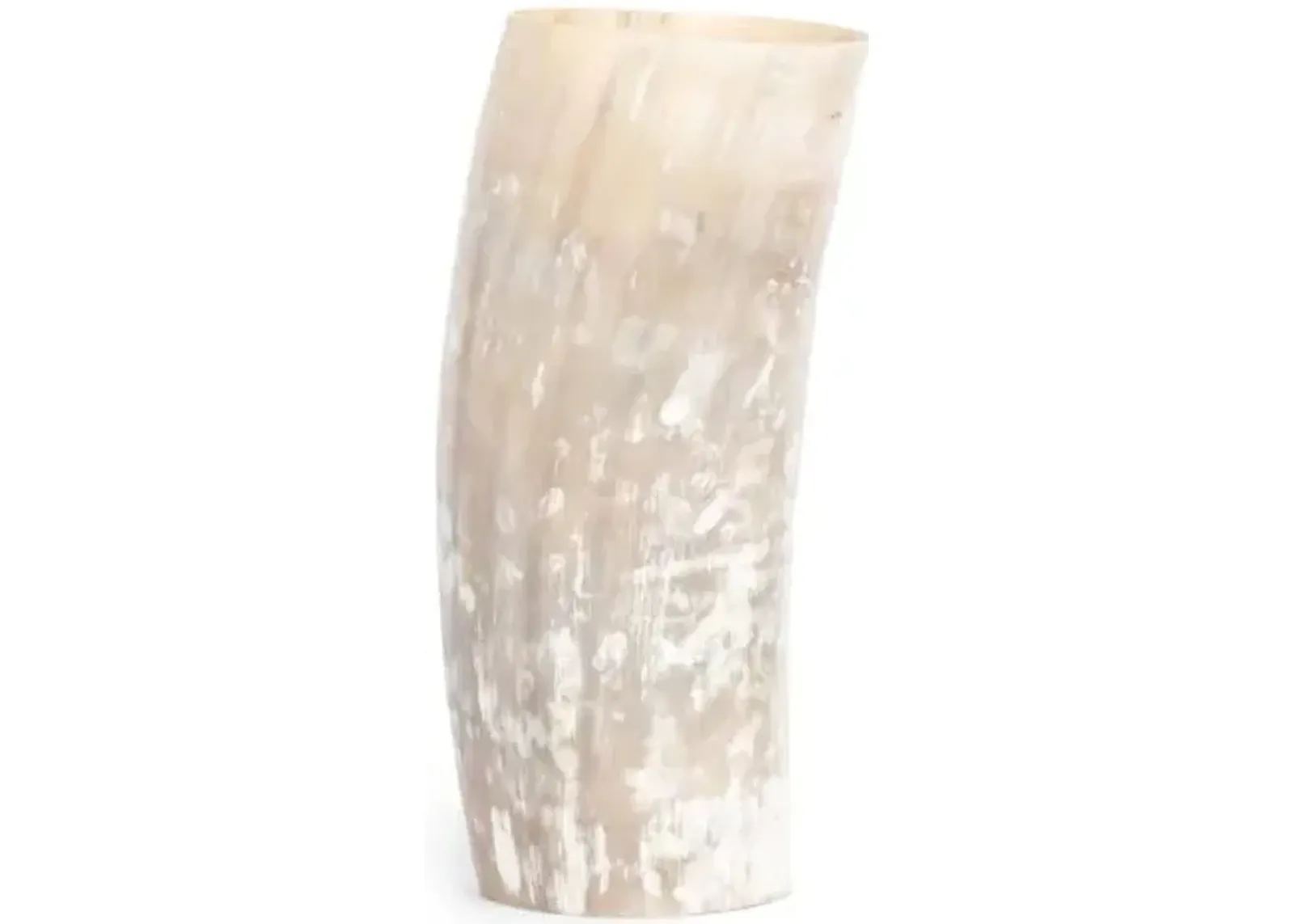 African Cow Horn Decorative Vase - Natural - Ngala Trading Co. - Ivory