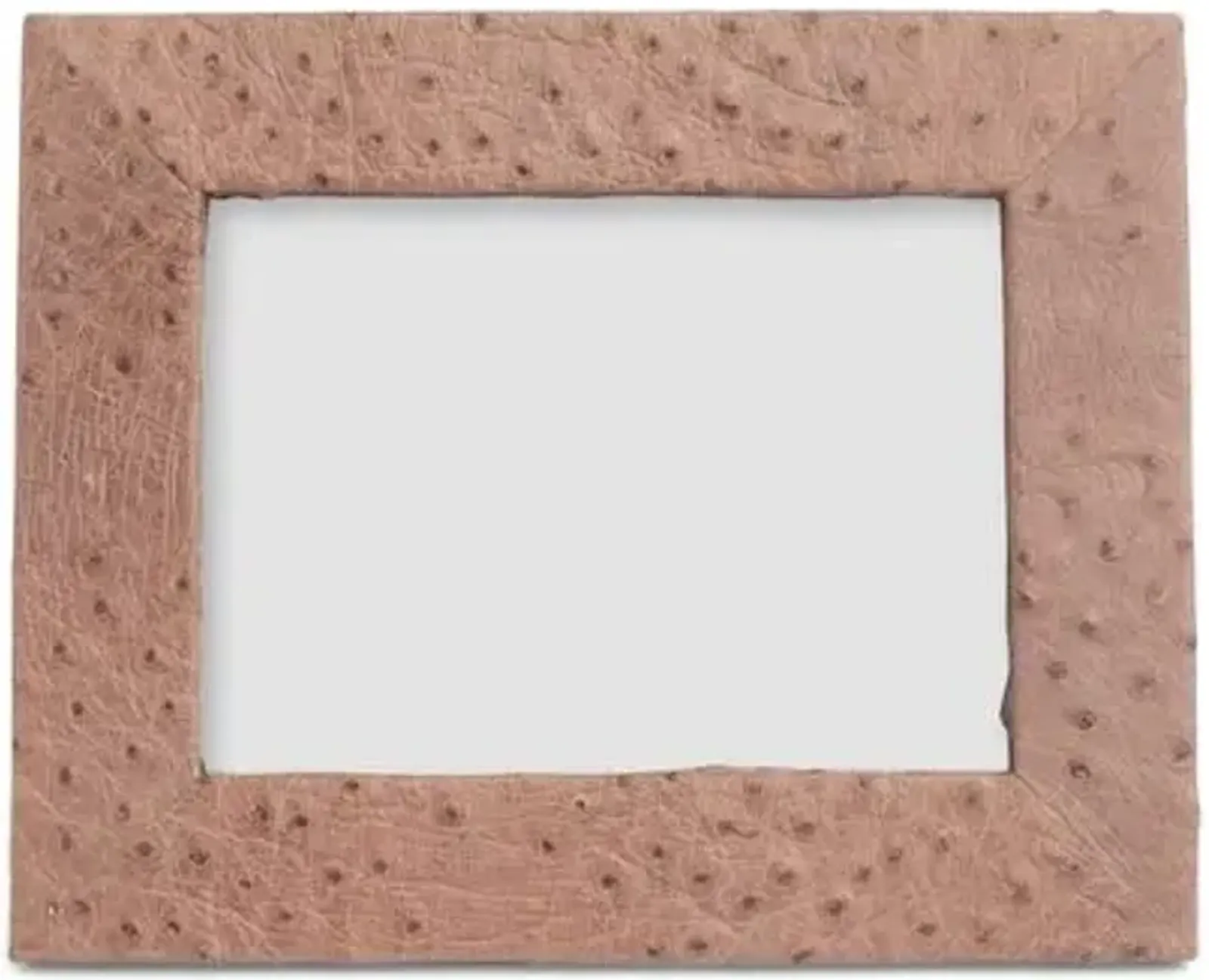 5x7 Ostrich Leather Frame - Pale Brown - Ngala Trading Co.