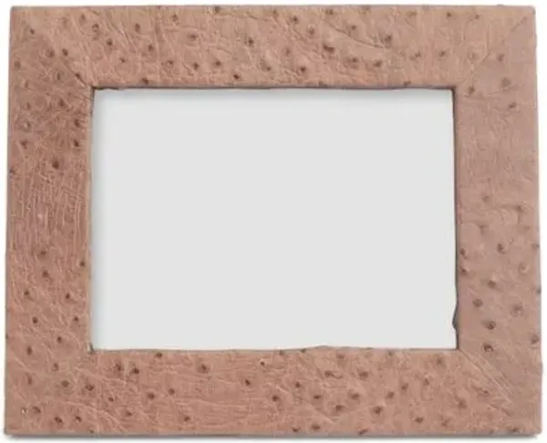 5x7 Ostrich Leather Frame - Pale Brown - Ngala Trading Co.