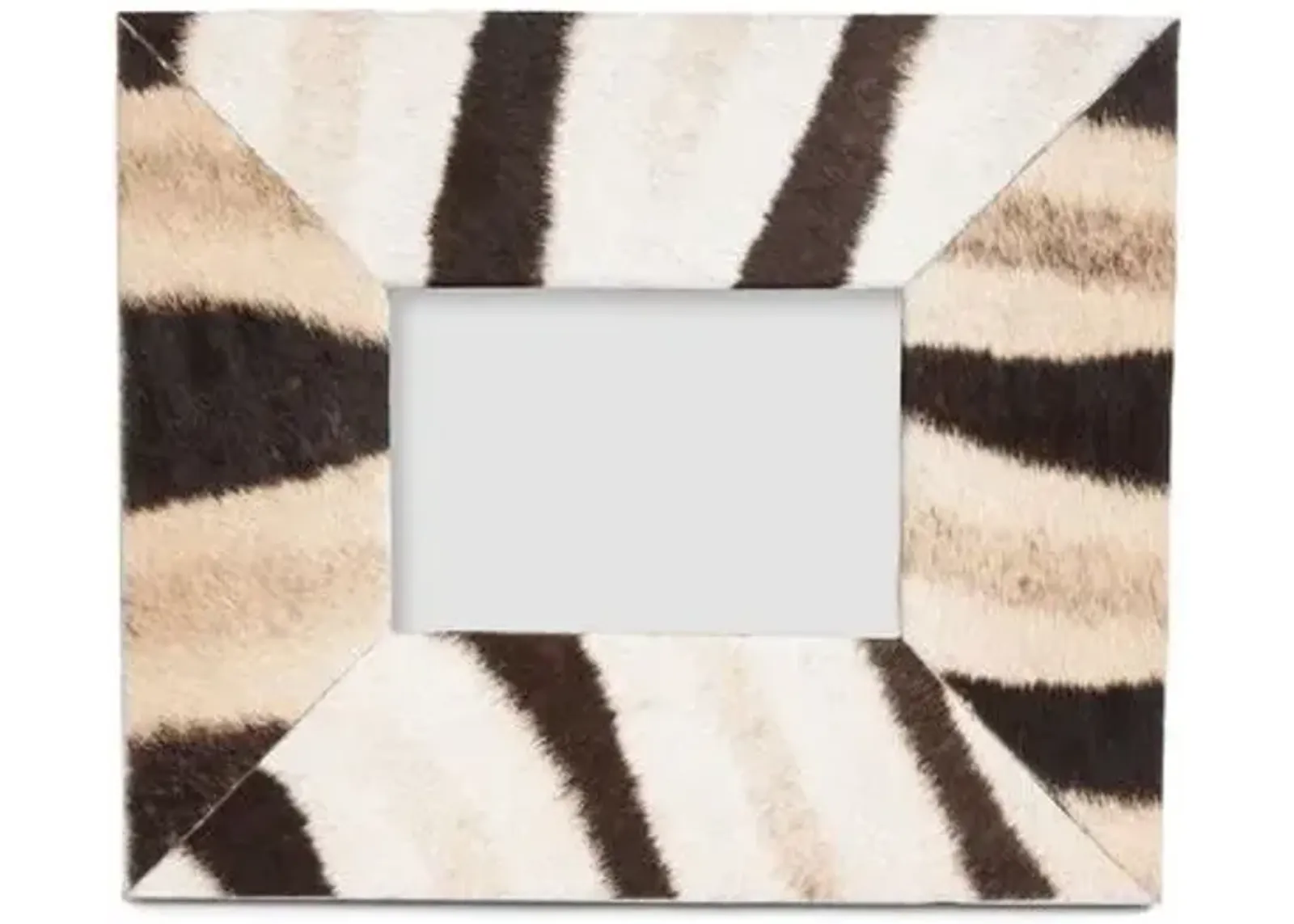 5x7 Zebra Hide Frame - Black/Natural - Ngala Trading Co.