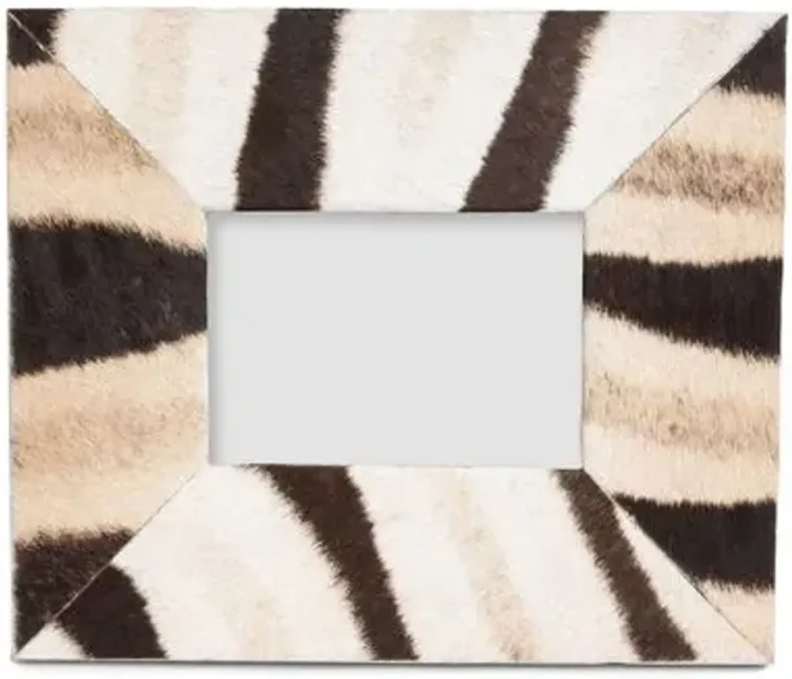 5x7 Zebra Hide Frame - Black/Natural - Ngala Trading Co.