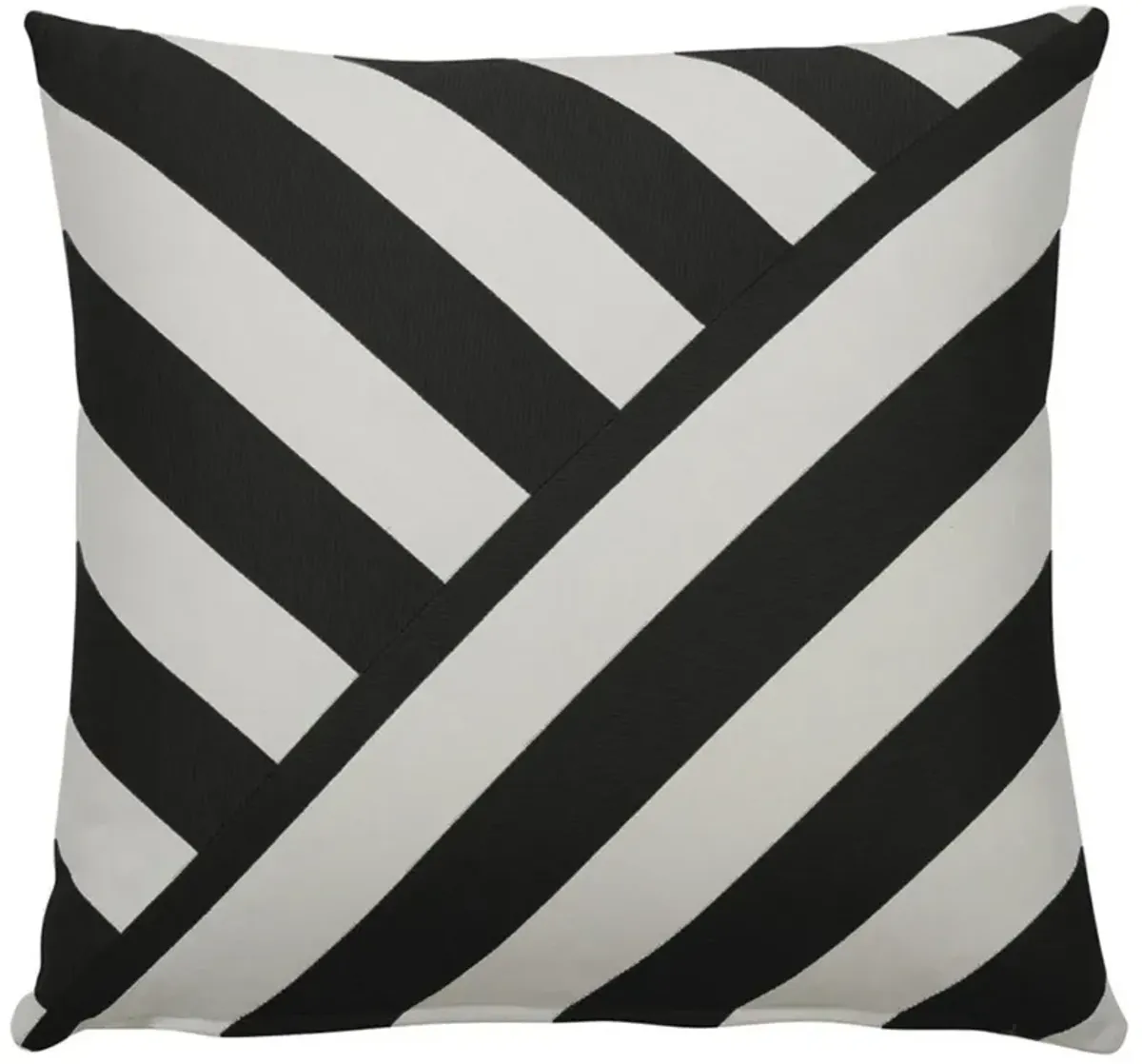 Halo T-Stripe Outdoor Pillow, Midnight/White
