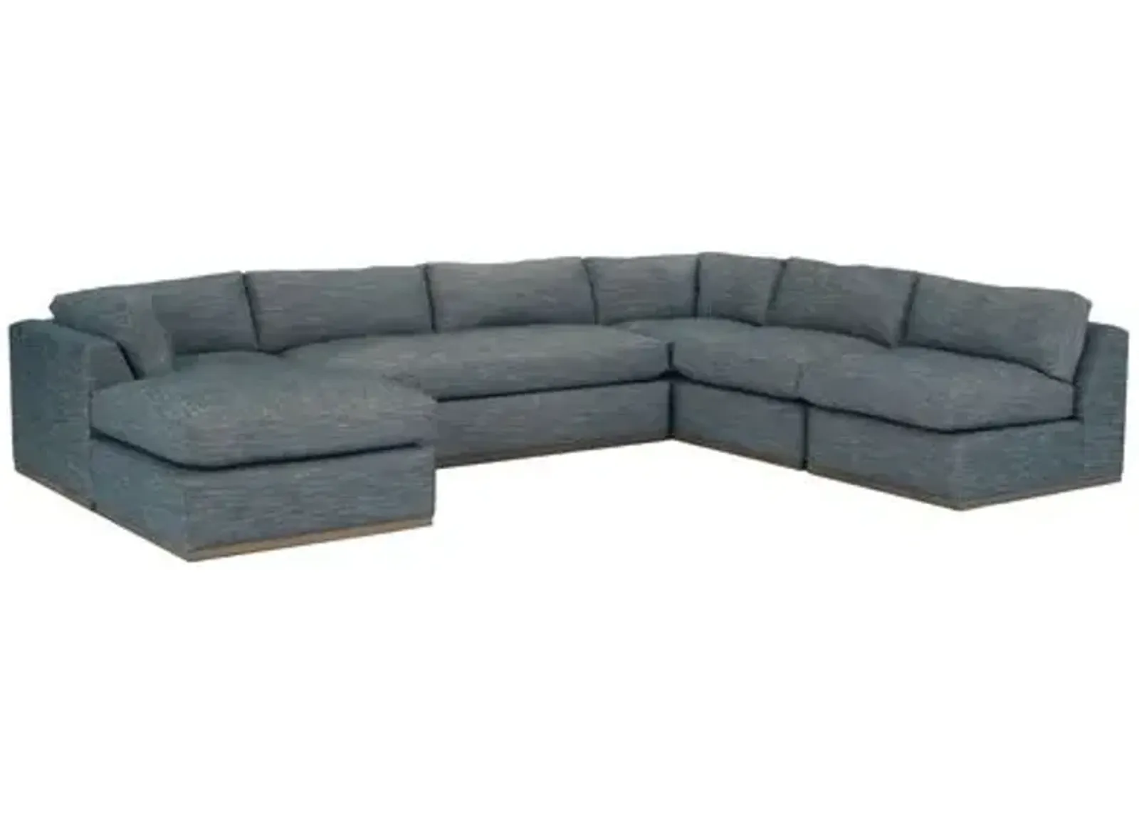 Pratt Crypton 5-Pc Sectional - Blue