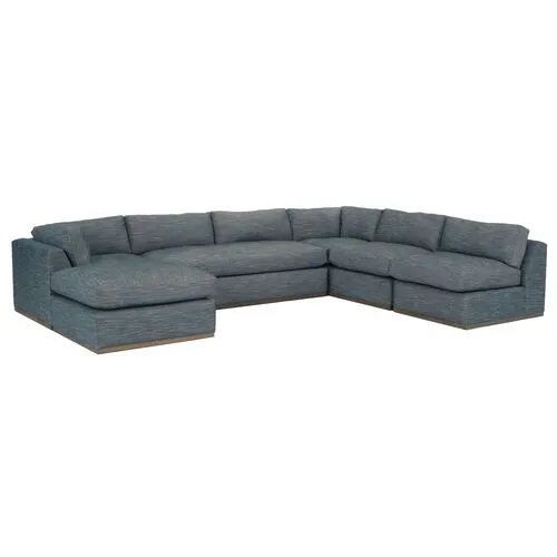 Pratt Crypton 5-Pc Sectional - Blue