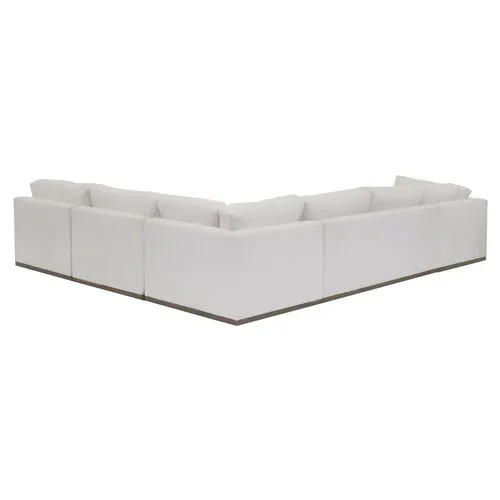 Pratt Crypton 5-Pc Sectional - White