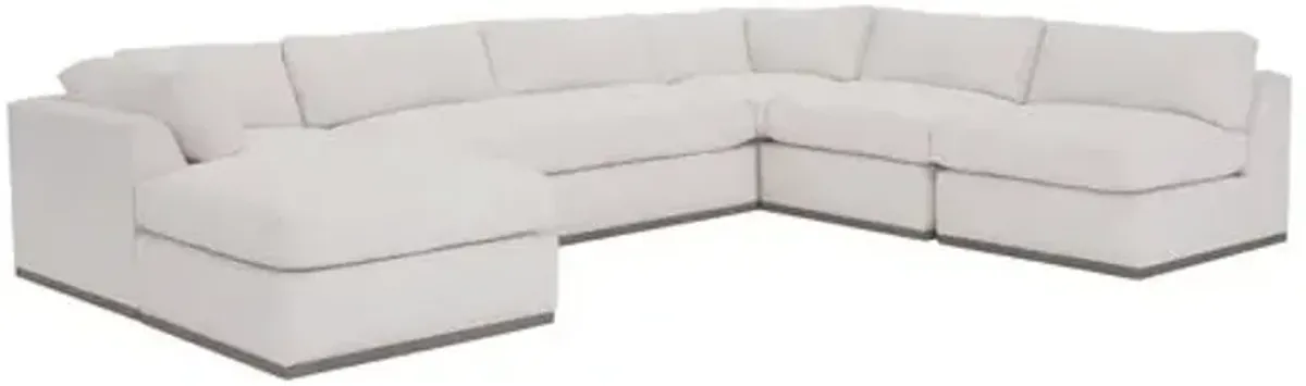 Pratt Crypton 5-Pc Sectional - White