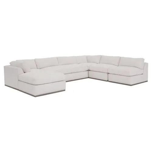 Pratt Crypton 5-Pc Sectional - White