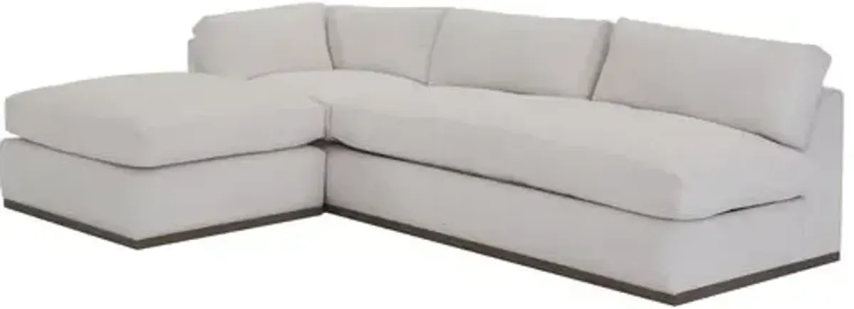 Pratt Crypton 3-Pc Sleeper Sectional - White