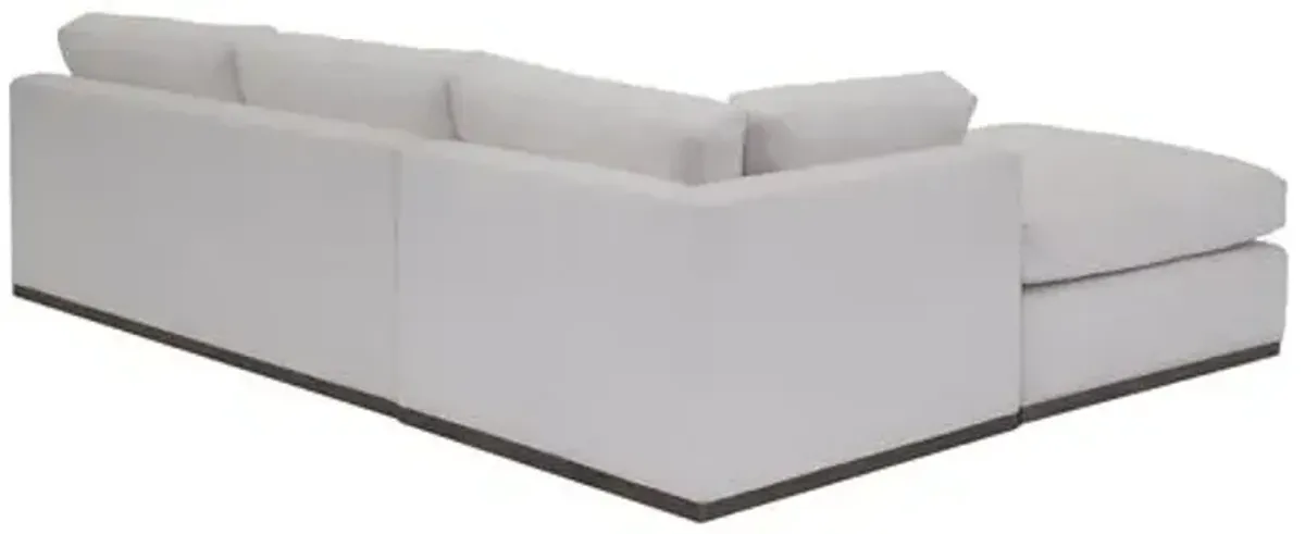 Pratt Crypton 3-Pc Sleeper Sectional - White