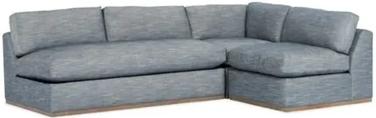 Pratt Crypton 3-Pc Modular Sectional - Blue