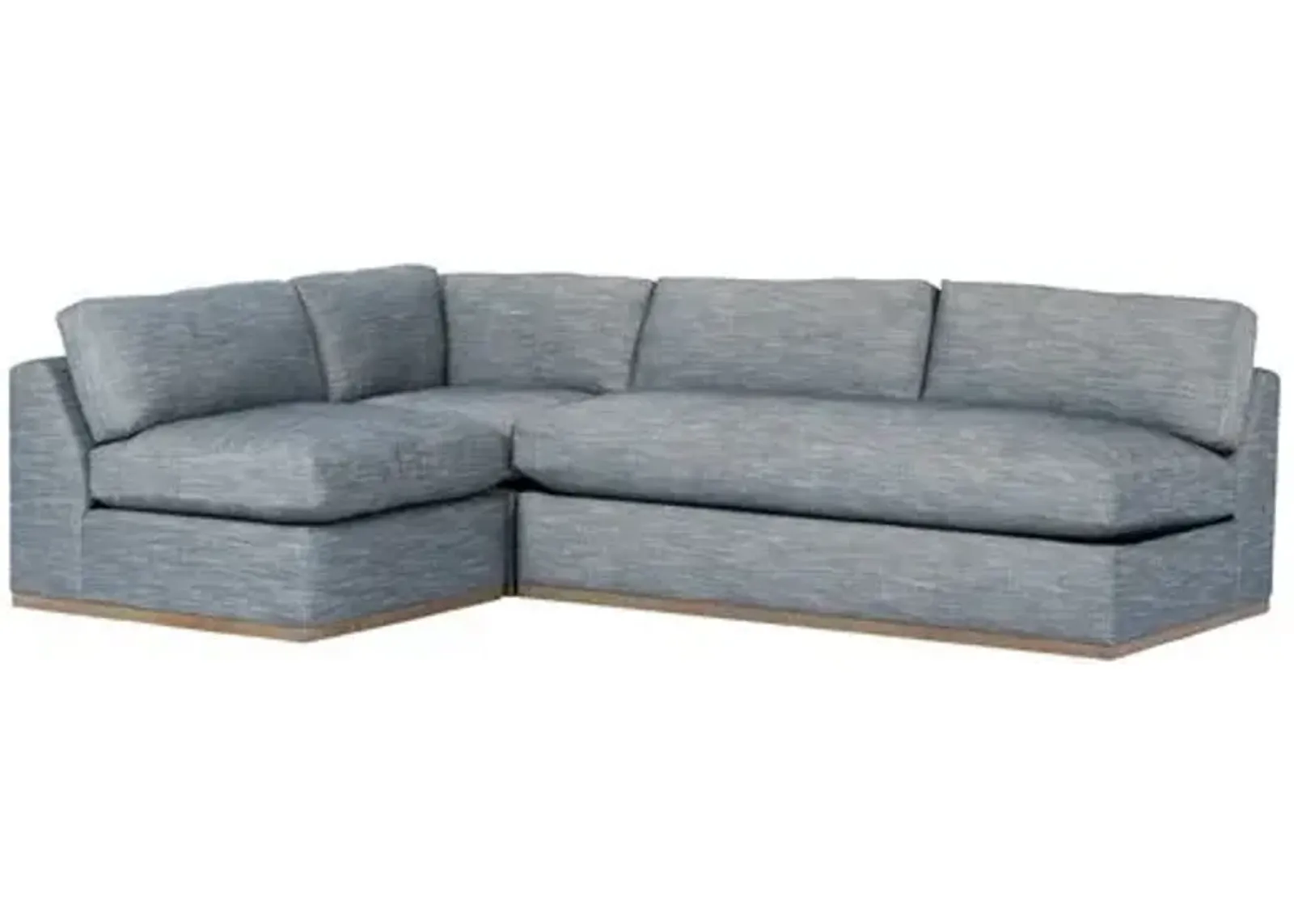 Pratt Crypton 3-Pc Modular Sectional - Blue