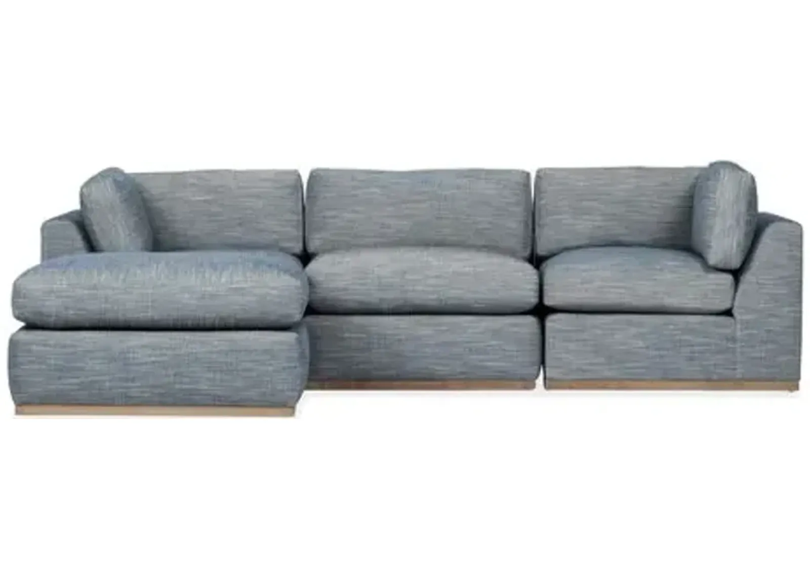 Pratt Crypton 4-Pc Reversible Sectional - Blue