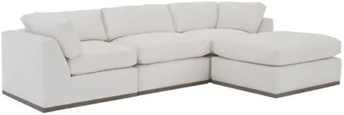 Pratt Crypton 4-Pc Reversible Sectional - White