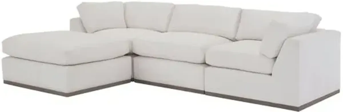 Pratt Crypton 4-Pc Reversible Sectional - White