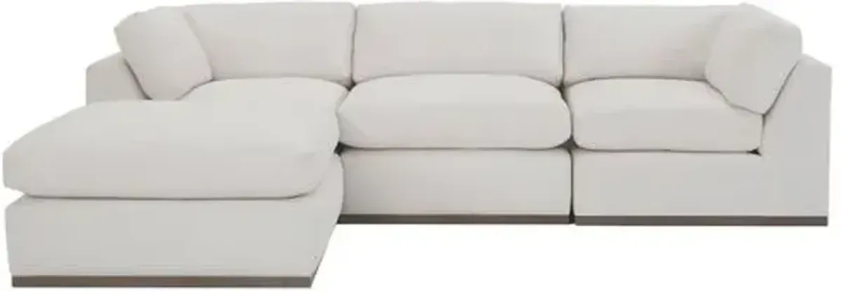 Pratt Crypton 4-Pc Reversible Sectional - White