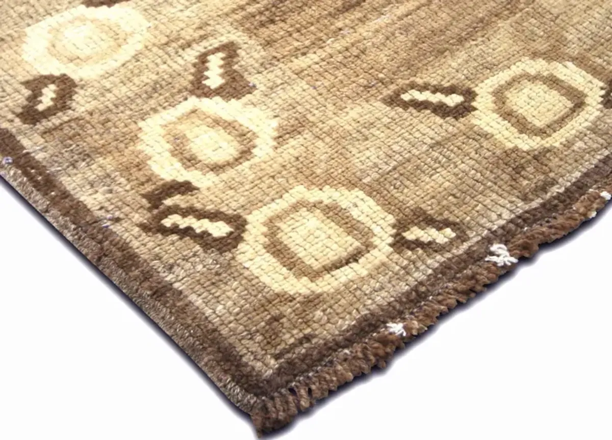 1960s Turkish Oushak Rug - 6'10" x 9'6" - Nalbandian - Beige - Beige