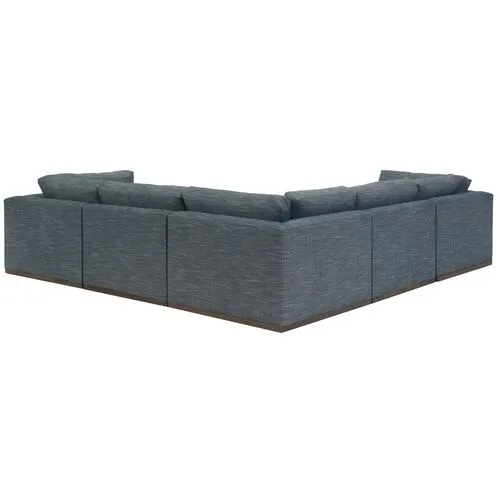 Pratt Crypton L-Shaped Sectional - Blue