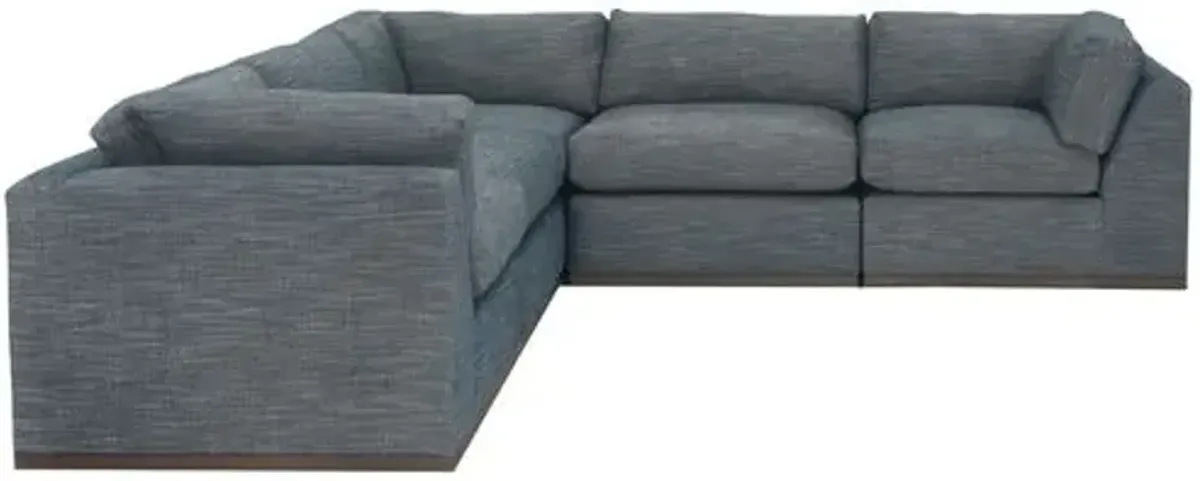 Pratt Crypton L-Shaped Sectional - Blue