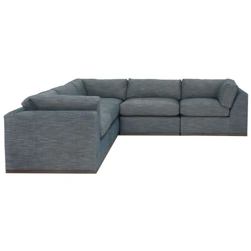 Pratt Crypton L-Shaped Sectional - Blue