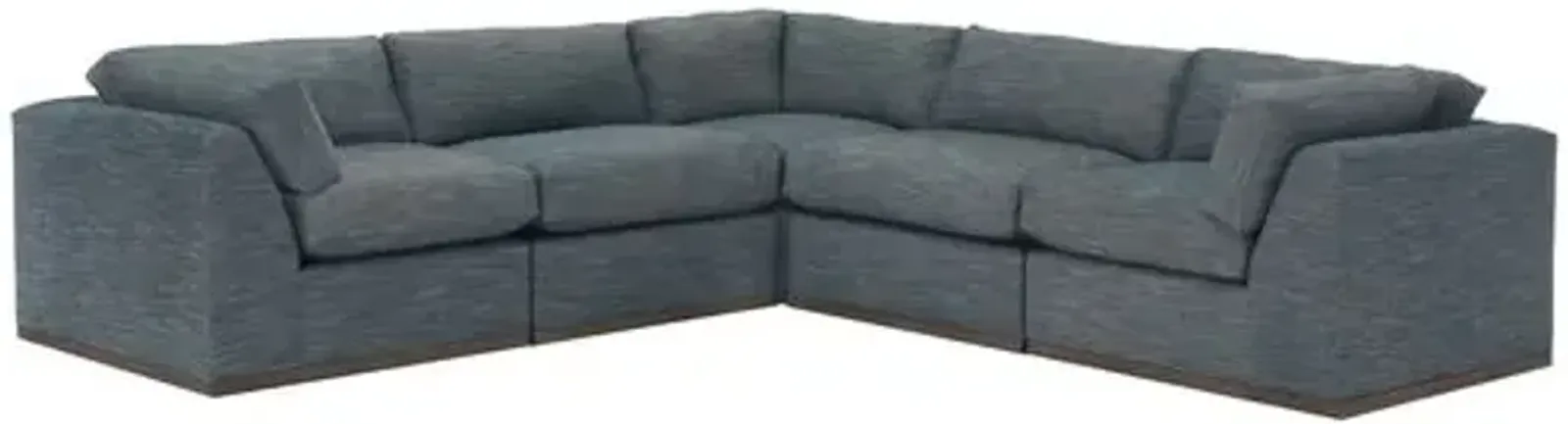 Pratt Crypton L-Shaped Sectional - Blue