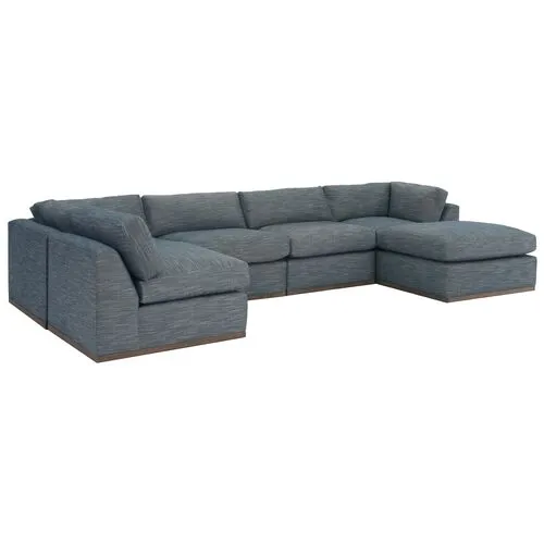 Pratt Crypton U-Shaped Sectional - Blue