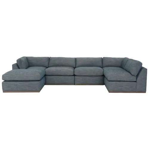 Pratt Crypton U-Shaped Sectional - Blue