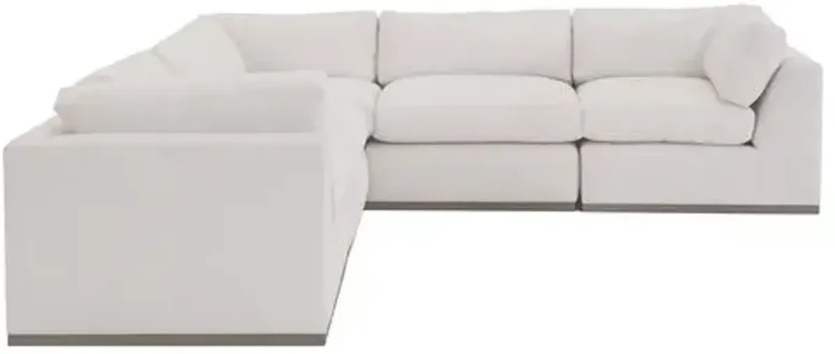 Pratt Crypton L-Shaped Sectional - White