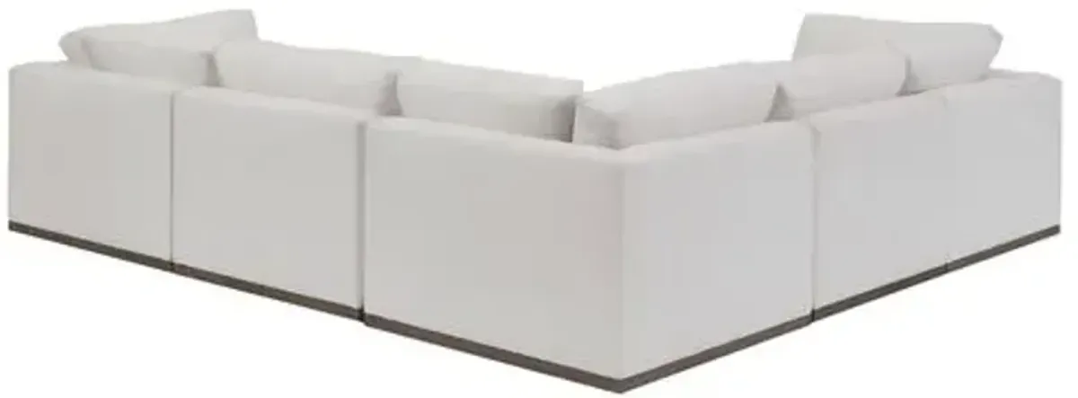 Pratt Crypton L-Shaped Sectional - White