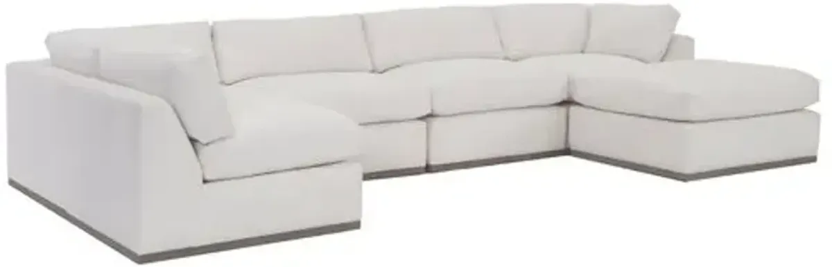 Pratt Crypton U-Shaped Sectional - White