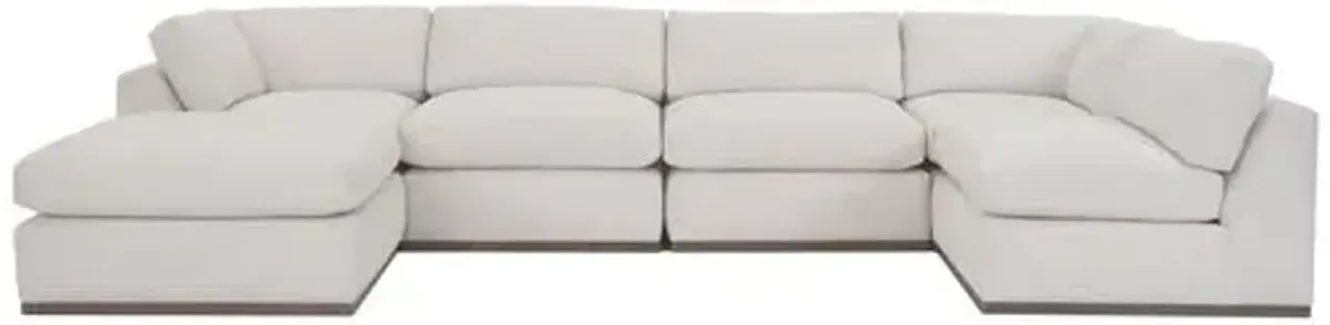 Pratt Crypton U-Shaped Sectional - White