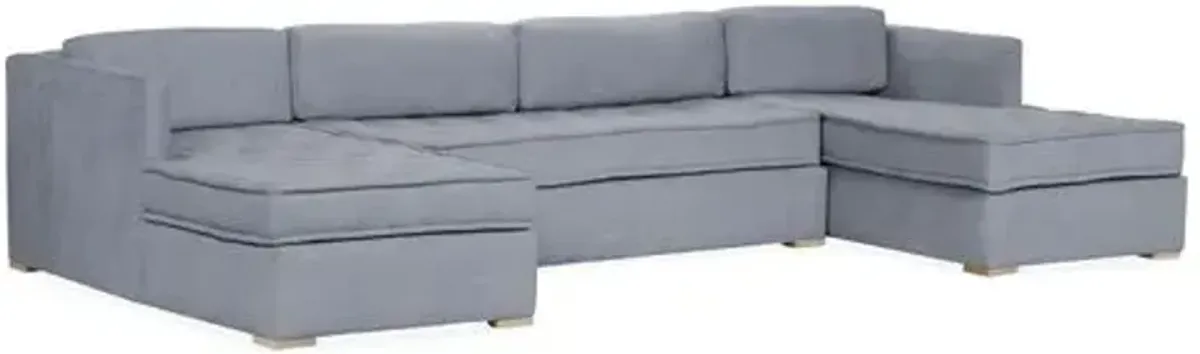 Lane U-Shaped Modular Sectional - Blue