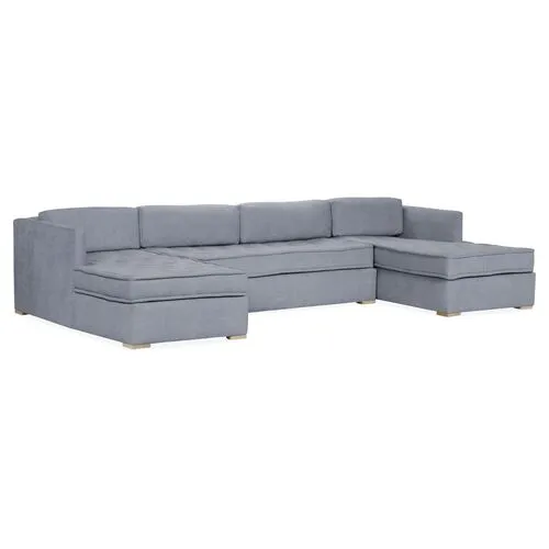 Lane U-Shaped Modular Sectional - Blue