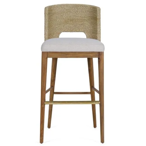 Amalfi Counter Stool - Praline/Flint Gray Crypton - Brownstone Furniture