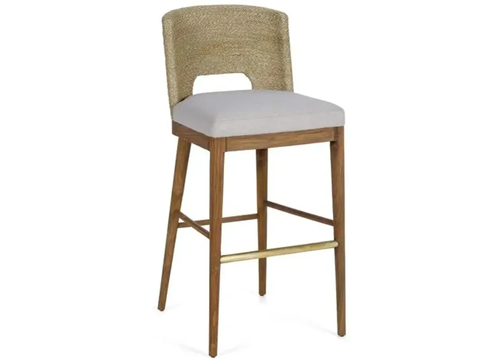 Amalfi Counter Stool - Praline/Flint Gray Crypton - Brownstone Furniture