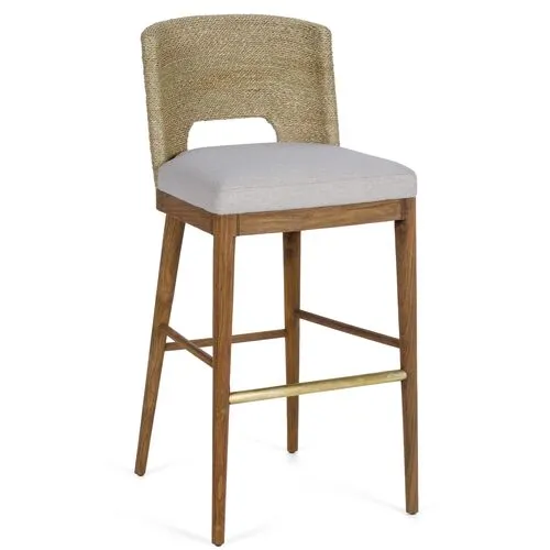 Amalfi Counter Stool - Praline/Flint Gray Crypton - Brownstone Furniture