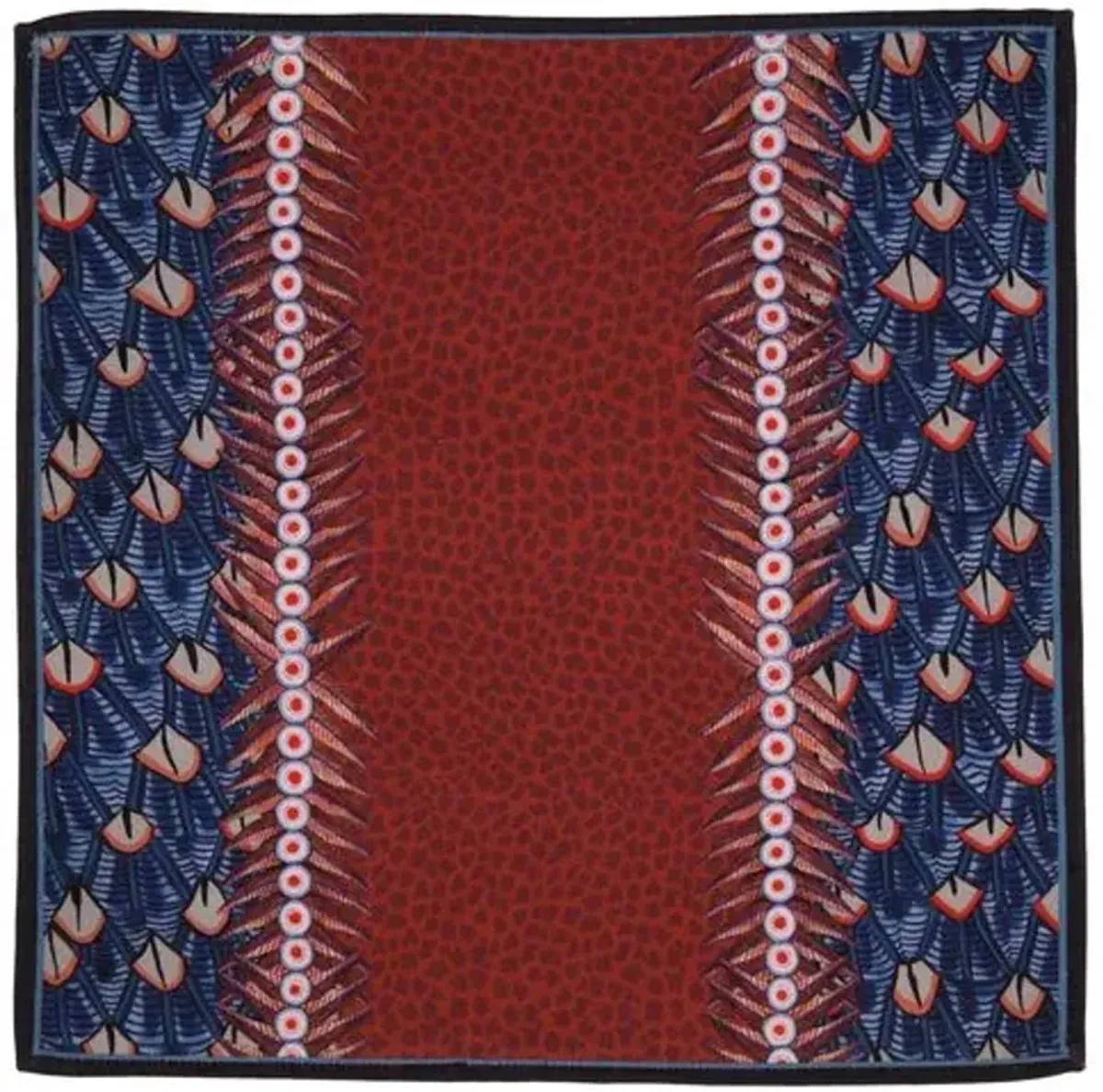 Set of 2 Feather Royal Napkins - Red - Ngala Trading Co.