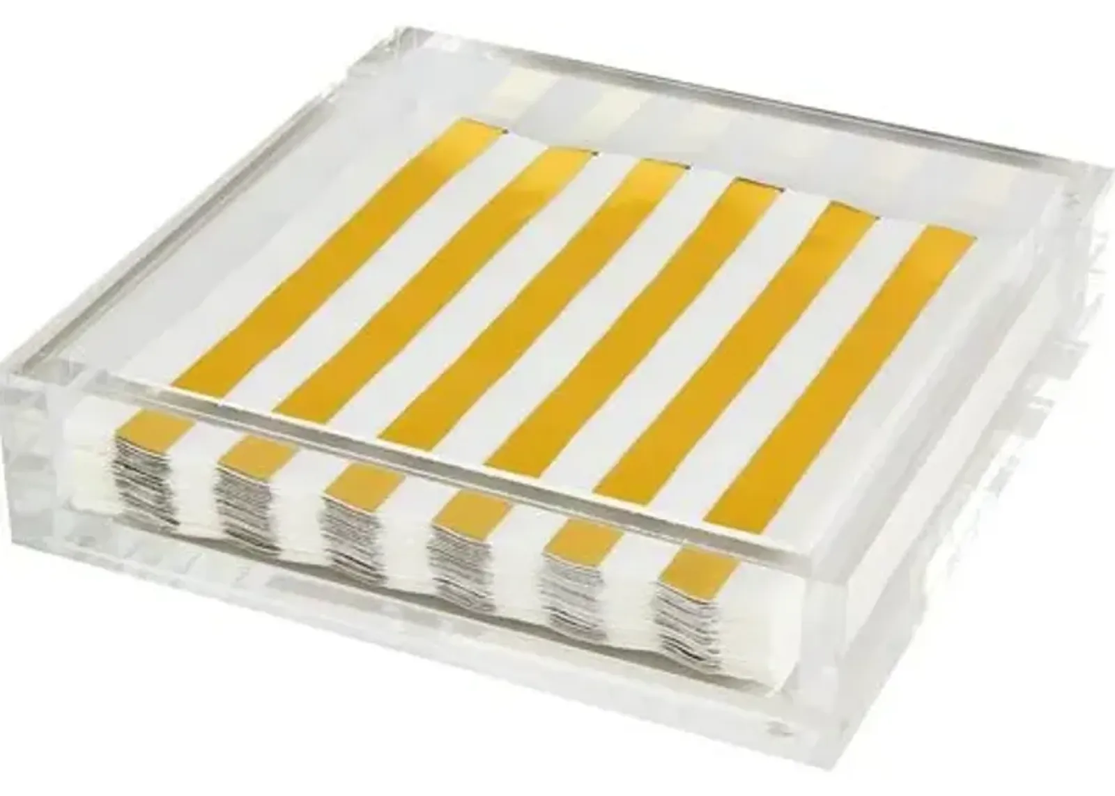 Lucite Sqaure Napkin Holder - Clear