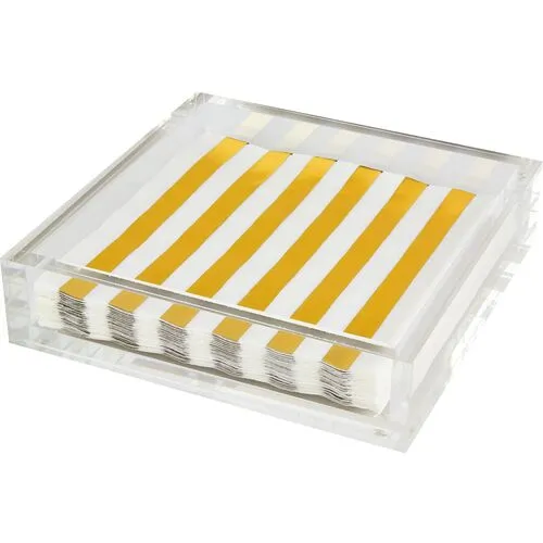 Lucite Sqaure Napkin Holder - Clear