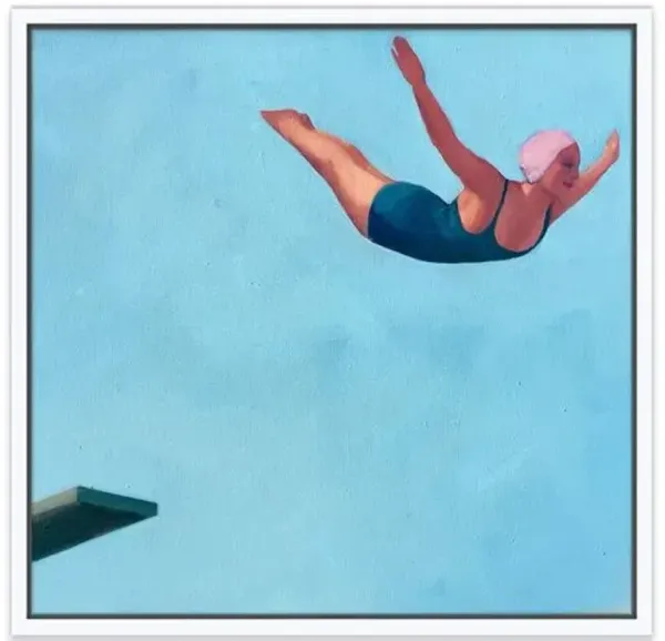 Painting - T.S. Harris - Swan Dive Painting - Blue