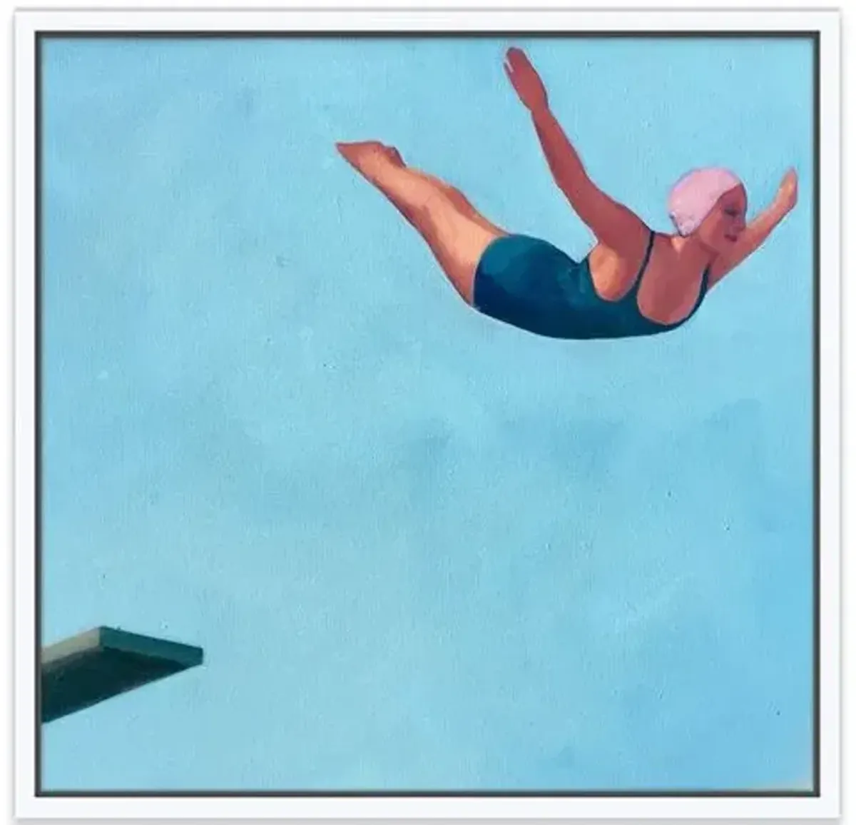 Painting - T.S. Harris - Swan Dive - Blue