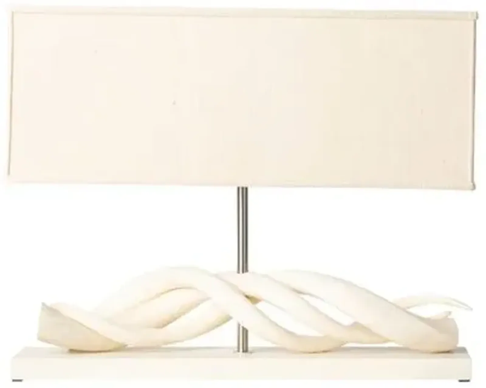 Kudu Horn Table Lamp - Cream - Ngala Trading Co.