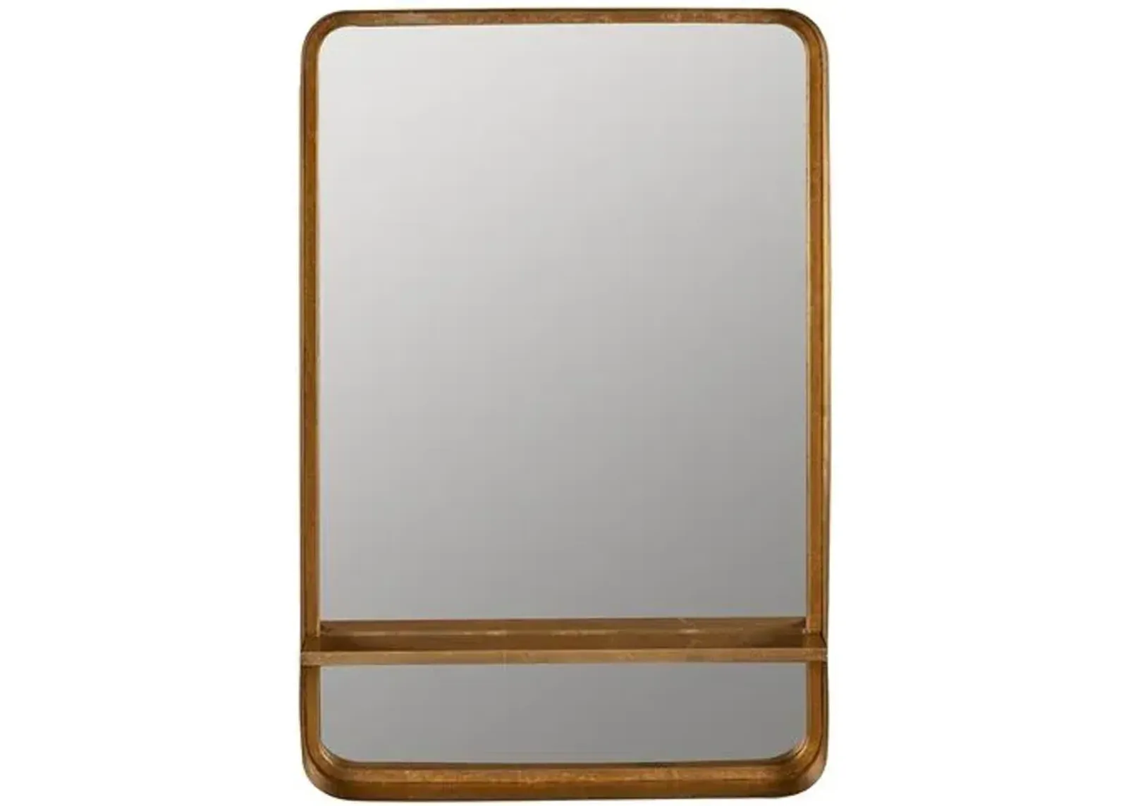 Brette Shelf Wall Mirror - Bronzed Gold Leaf