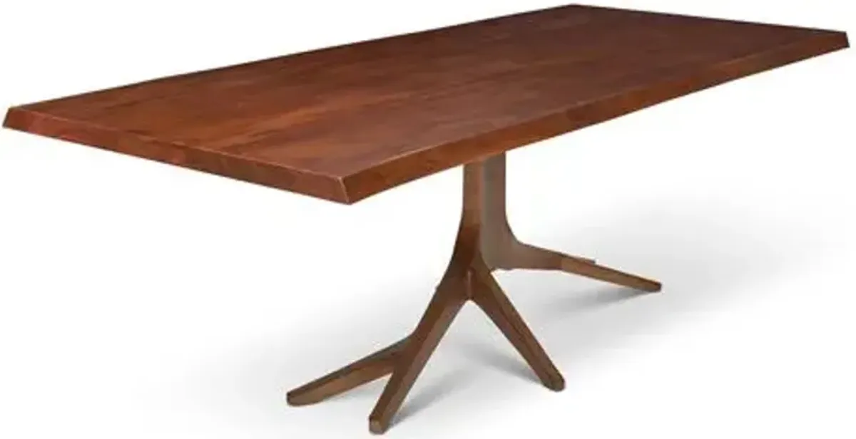 Tree Trunk Dining Table - Mahogany/Brass