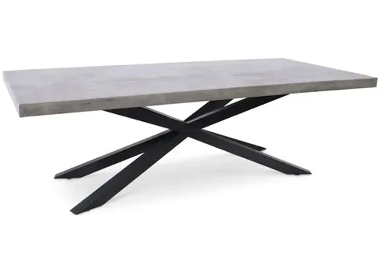 Elwood Industiral Outdoor Concrete Dining Table - Gray/Black