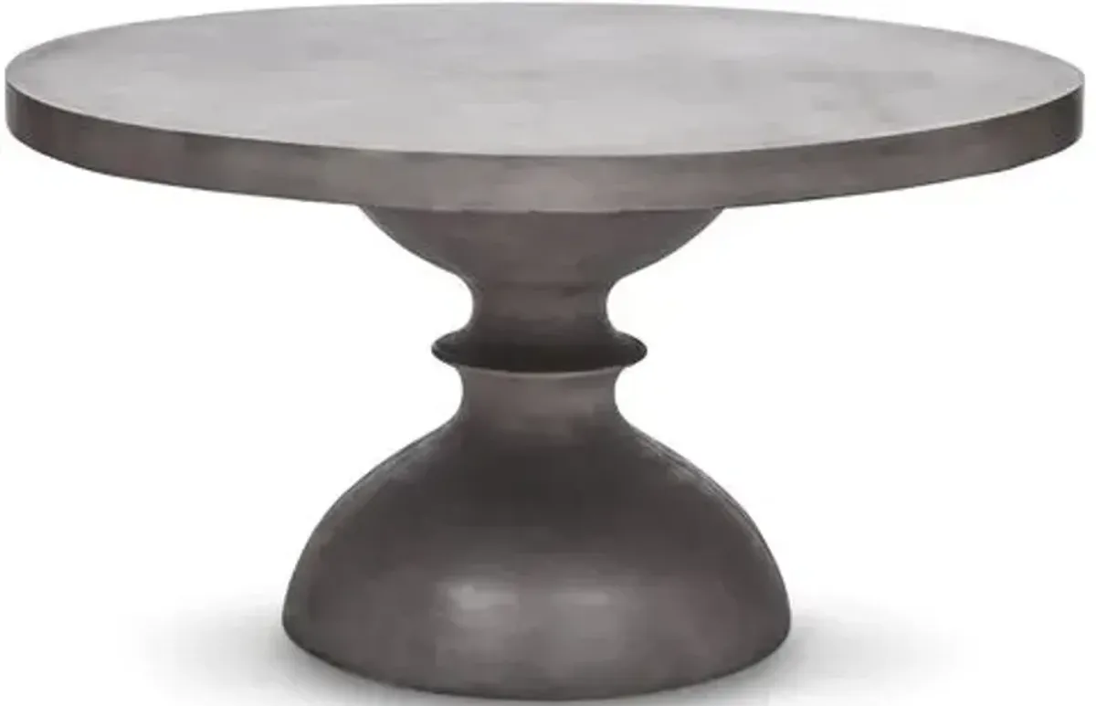 Elwood Spindle Concrete Outdoor Dining Table - Dark Gray